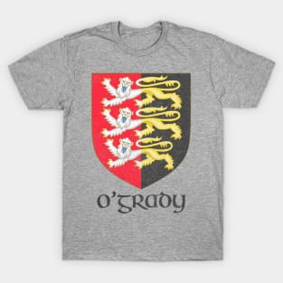 O'Grady / Faded Style Family Crest Design T-Shirt